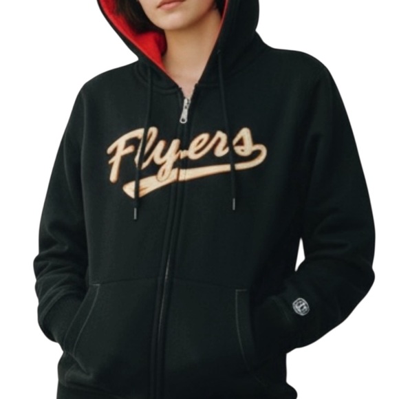Old Time Hockey Tops - NWTS Philadelphia Flyers Nhl Old Time Hockey Hoodie Sweatshirt, Sz M, authentic
